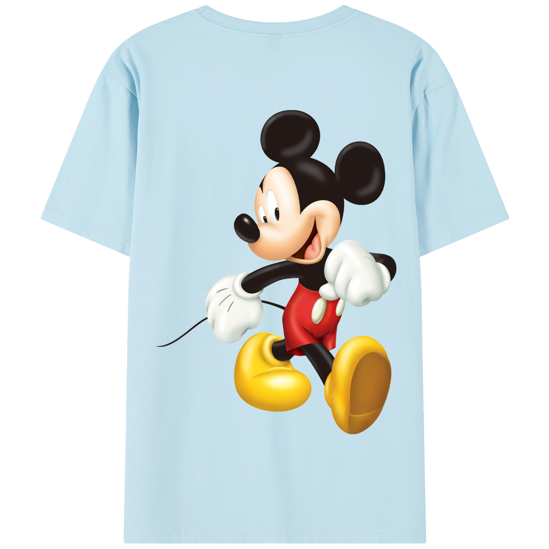 （画像用） ミッキーマウス Mickey Mouse 綿100％半袖Tシャツ（背面プリント）